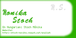 monika stoch business card